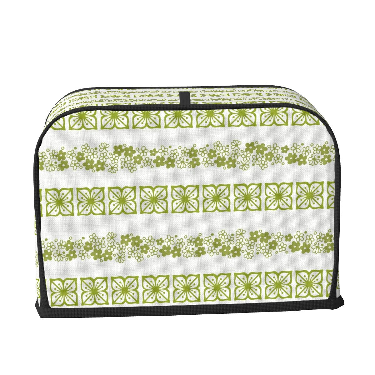 Pyrex Spring Blossom, Crazy Daisy, Verde Green Mod 2 Slice Toaster Cover - Mid Century Modern Gal