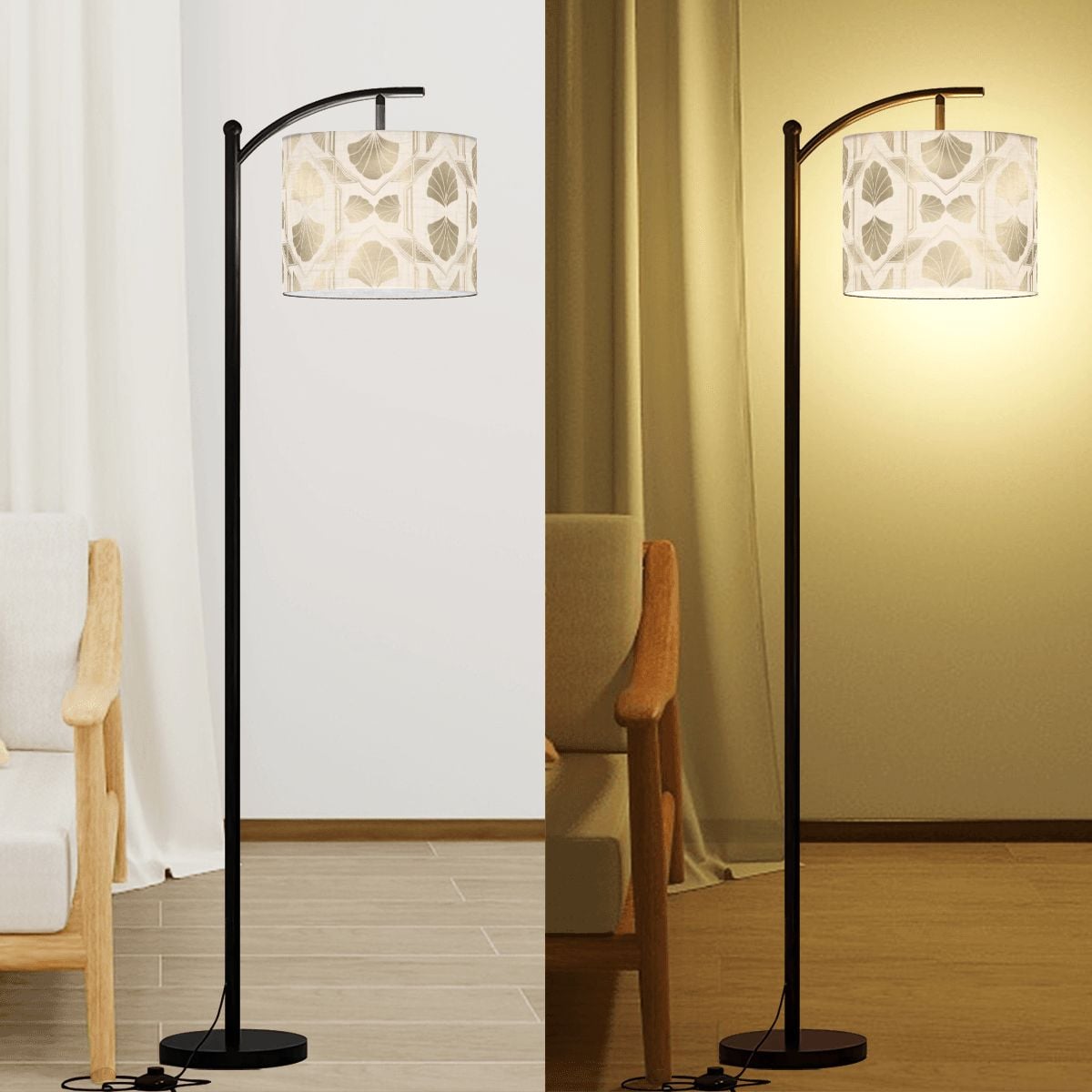 Elegant Modern Art Deco Lamp SHADE ONLY - For Arc Floor Lamps Only - Mid Century Modern Gal