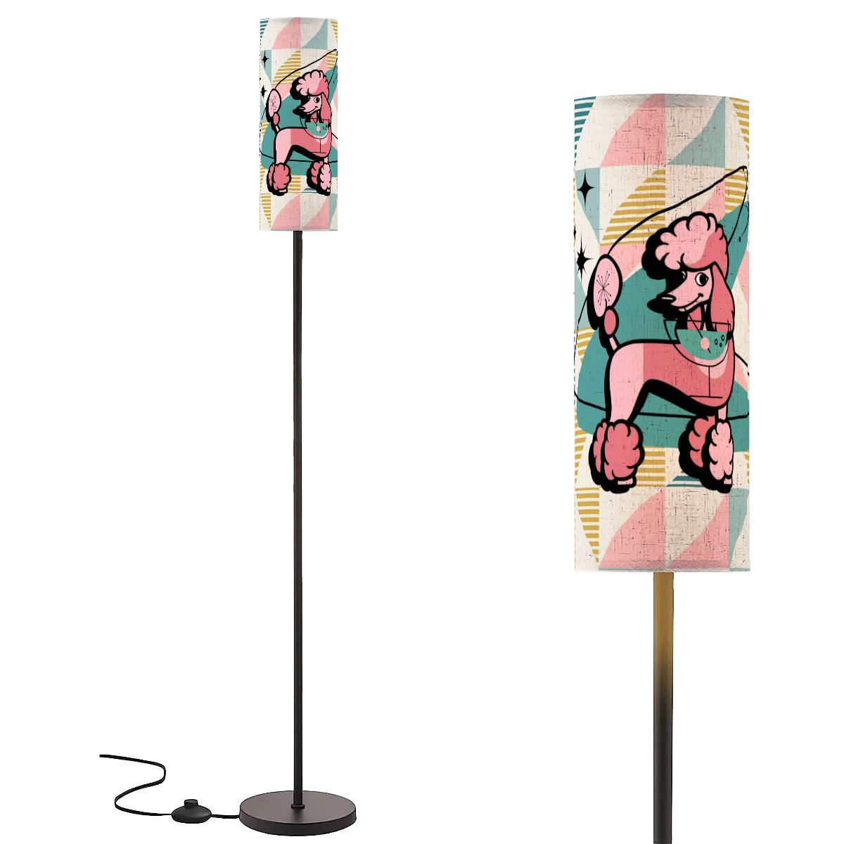 Mid Century Modern 50s Poodle Retro Floor Lamp - Mid Century Modern Gal