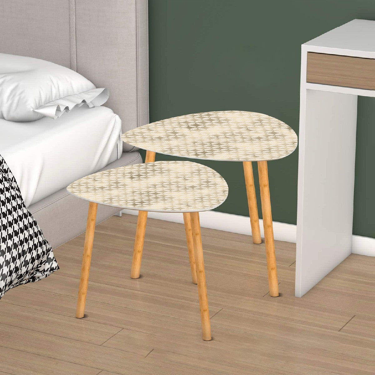 Art Deco Nesting Tables, Mid Century Modern End Tables - Mid Century Modern Gal