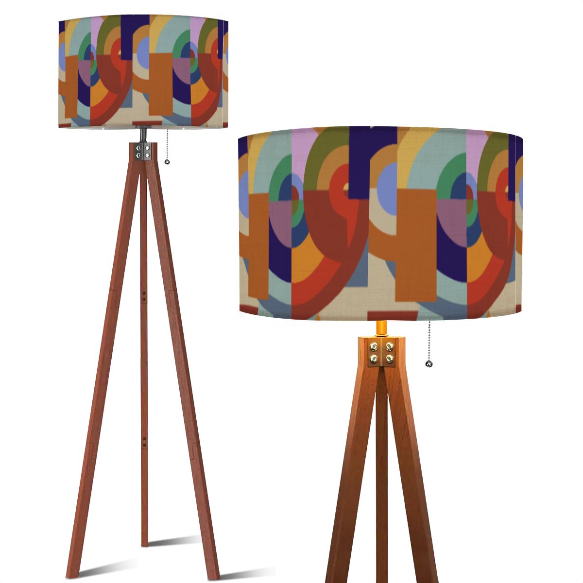 Mid Century Modern Geometric Mid Mod Retro Tripod Floor Lamp - Mid Century Modern Gal