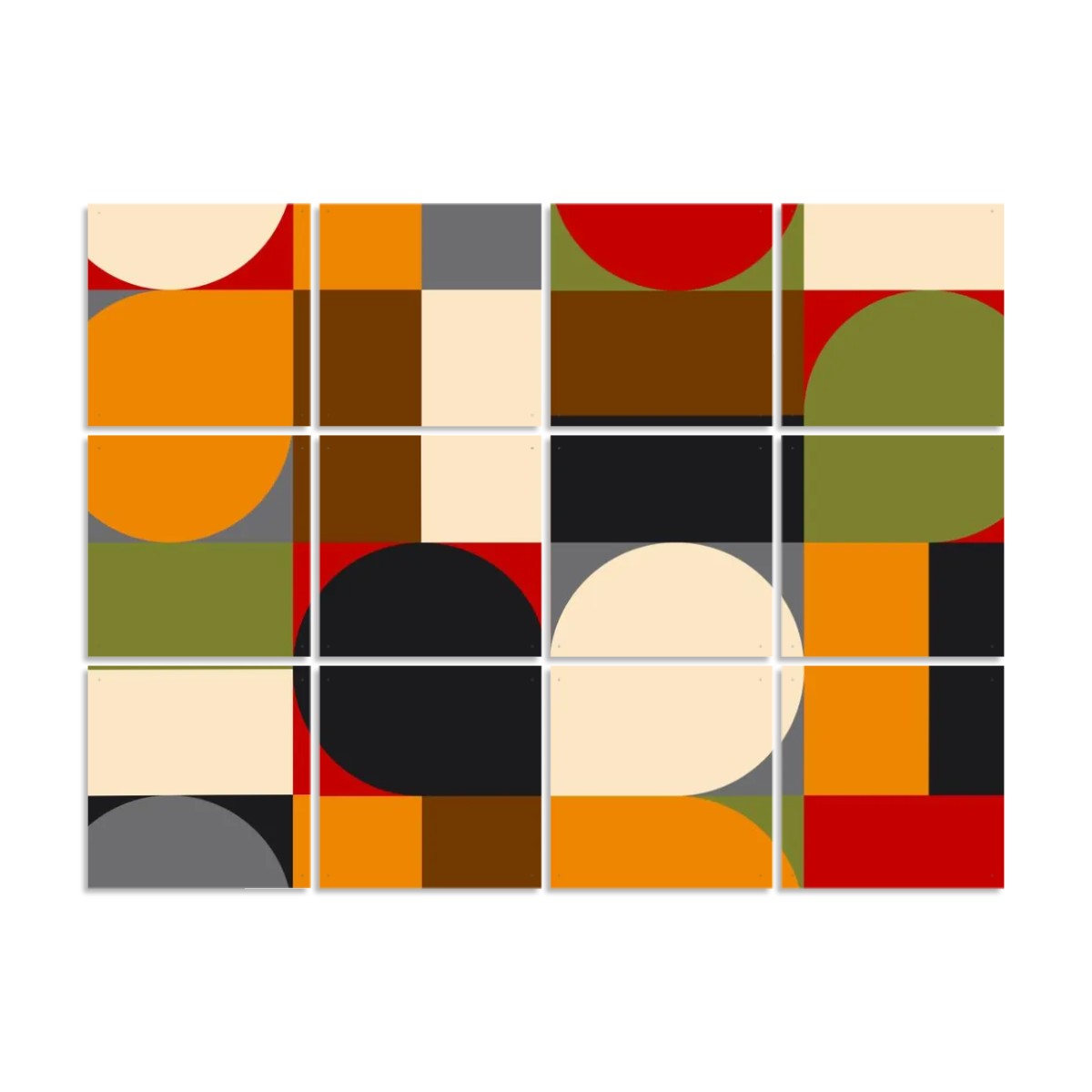 Mid Century Modern Geometric Designed Hanging Room Dividers - Mid Century Modern Gal