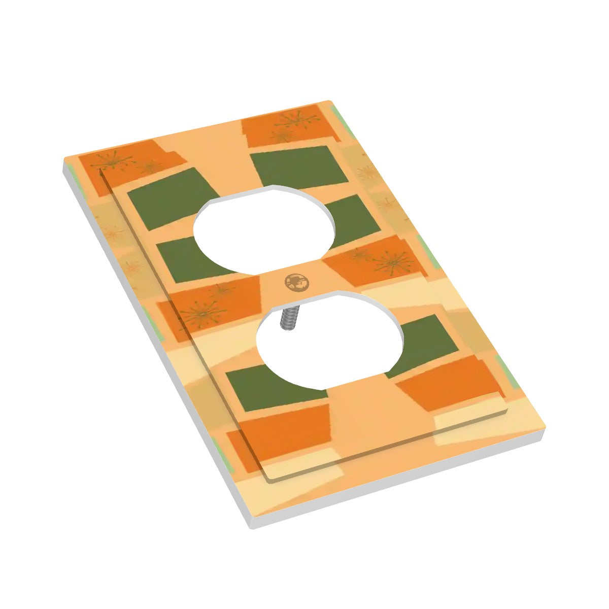 Mid Century Modern Geometric Retro Switch Cover 1-Gang 1 Duplex - Mid Century Modern Gal