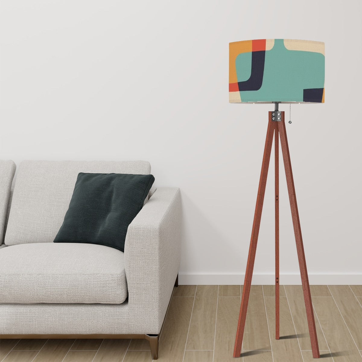 Mid Century Modern Tripod Floor Lamp Mid Mod Geometric MCM Modern Lighting - Mid Century Modern Gal