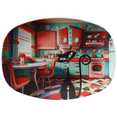 50s Mid Century Modern Kitchen Platter, Red, Aqua, Kitschy Love Gifts Kitchenware default Mid Century Modern Gal