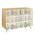 Modern Danish Scandinavian Floral Designed Wooden Storage Cabinet - Mid Century Modern Gal