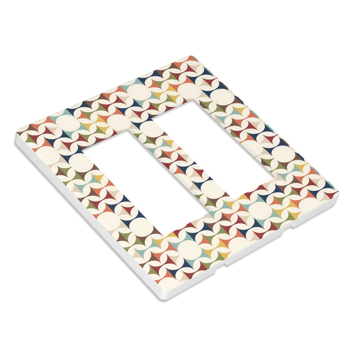 Mid Century Modern Scandinavian Designed Switch Cover 2-Gang 2 Decorator Screwless - Mid Century Modern Gal