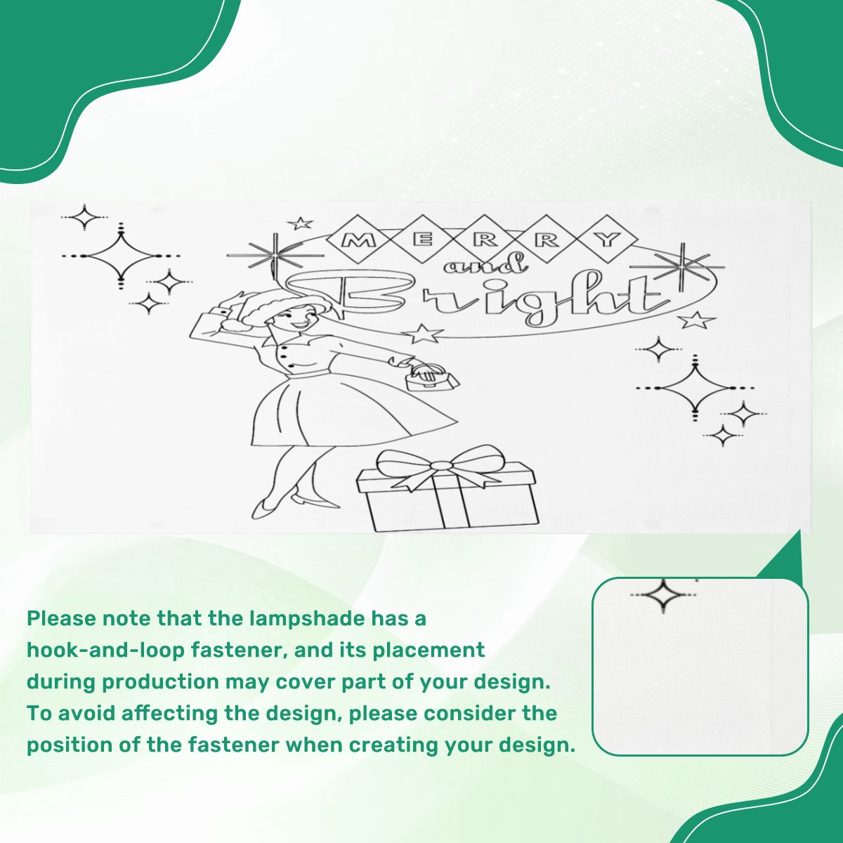 Mid Century Modern Christmas, 50s Vintage Merry And Bright DIY Paintable Table Lamp - Mid Century Modern Gal