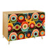 Mid Century Modern Groovy Mod Space Orbs Wooden Storage Cabinet - Mid Century Modern Gal