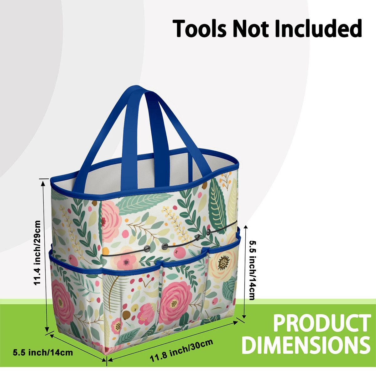 Floral Pink Mid Century Modern Garden Tool Bag