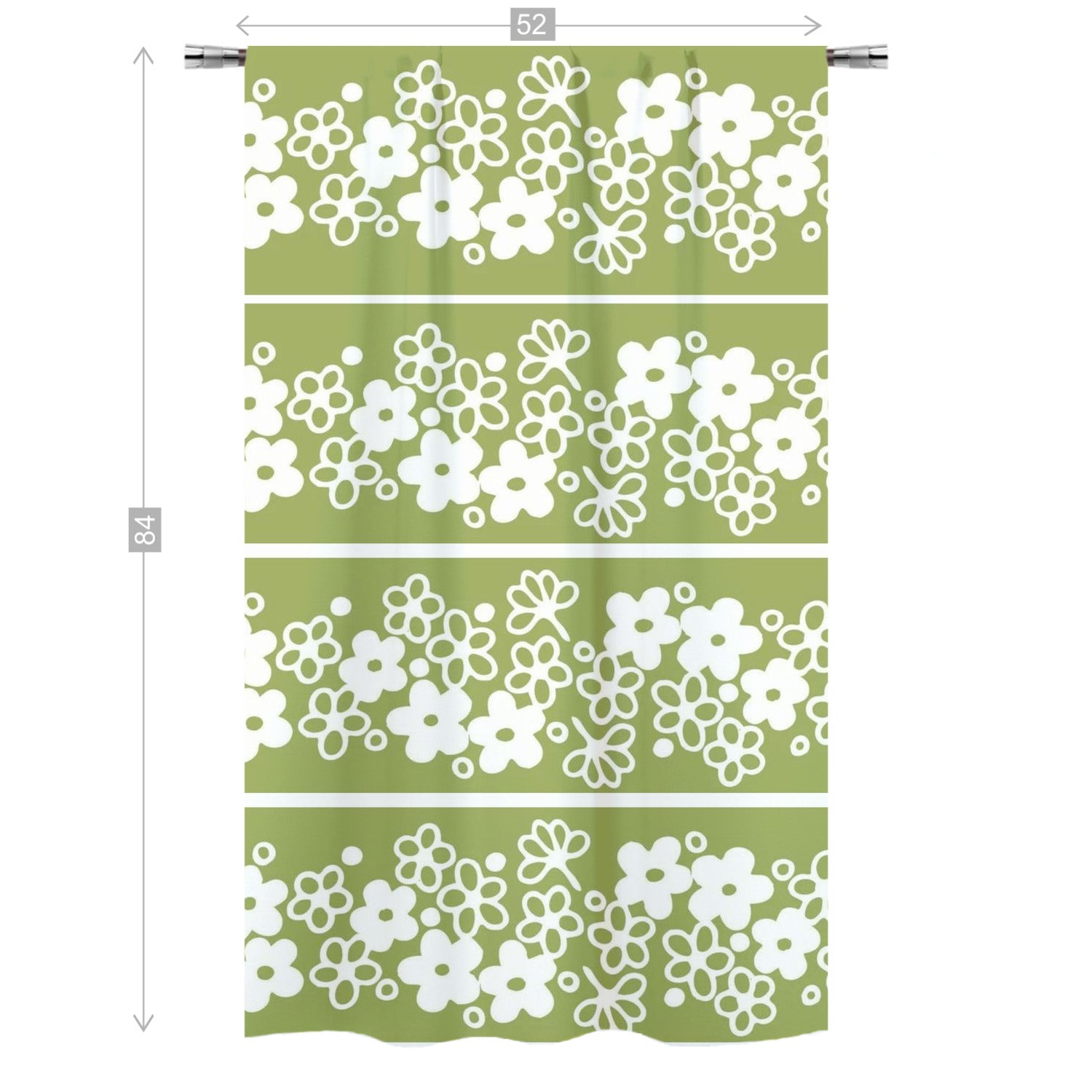 Pyrex Crazy Daisy Single Panel Curtain - Mid Century Modern Gal