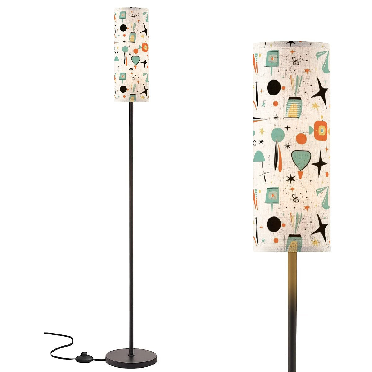 Mid Century Modern Floor Lamp Modern Standing Lamp In Mod White, Sputnik Designed - Mid Century Modern Gal