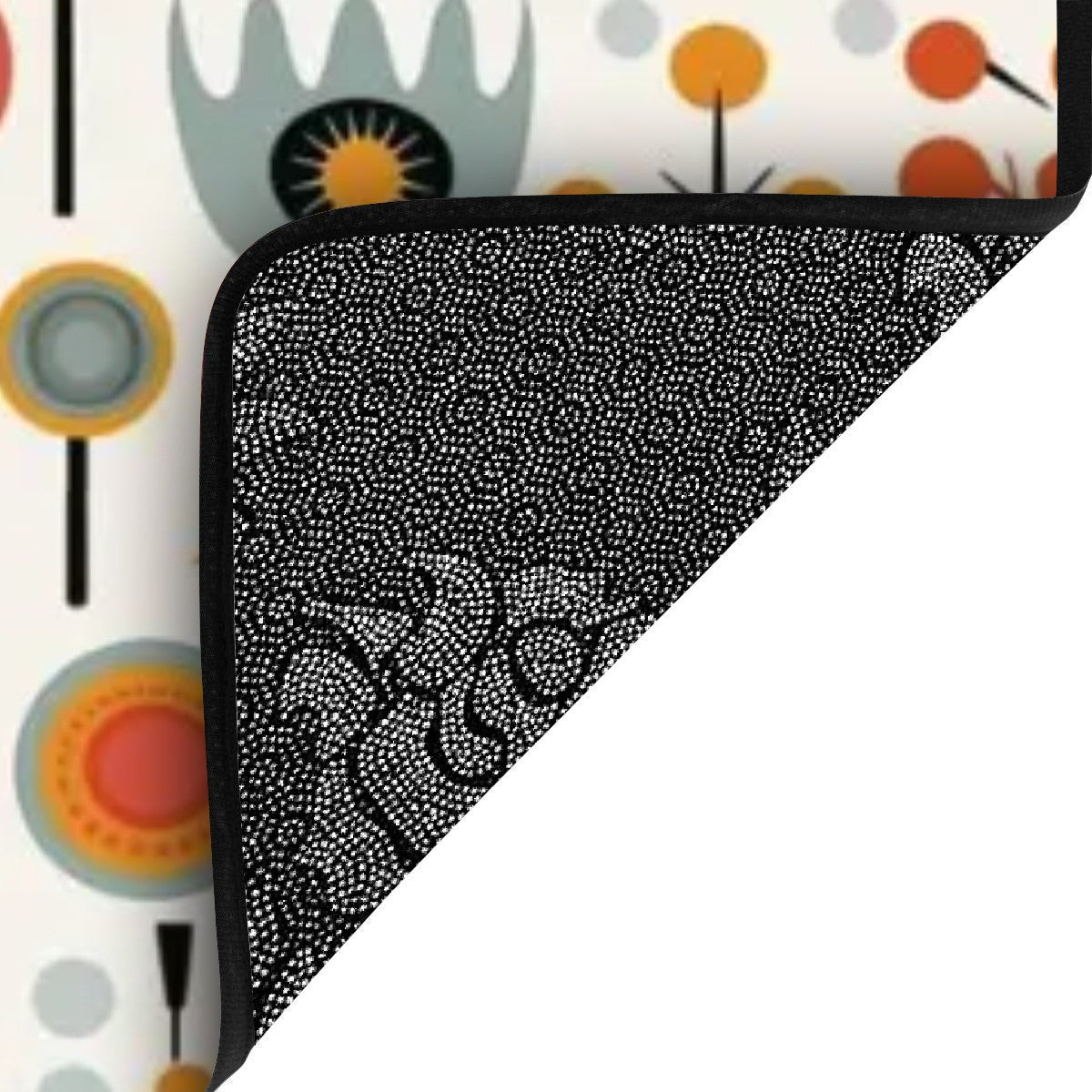 Scandinavian Flower Mid Mod Carpet Stair Treads Non Slip - Mid Century Modern Gal