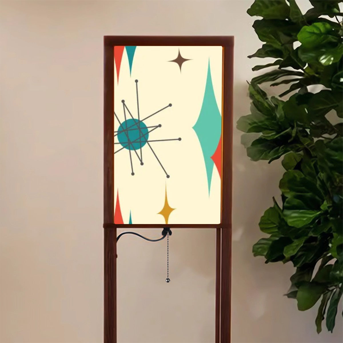 Mid Century Modern Franciscan Starburst, Floor Lamp with Shelves - Mid Century Modern Gal