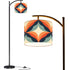 Retro Mod Groovy Orange, Blue, Mid Century Modern Arc Floor Lamp - Mid Century Modern Gal