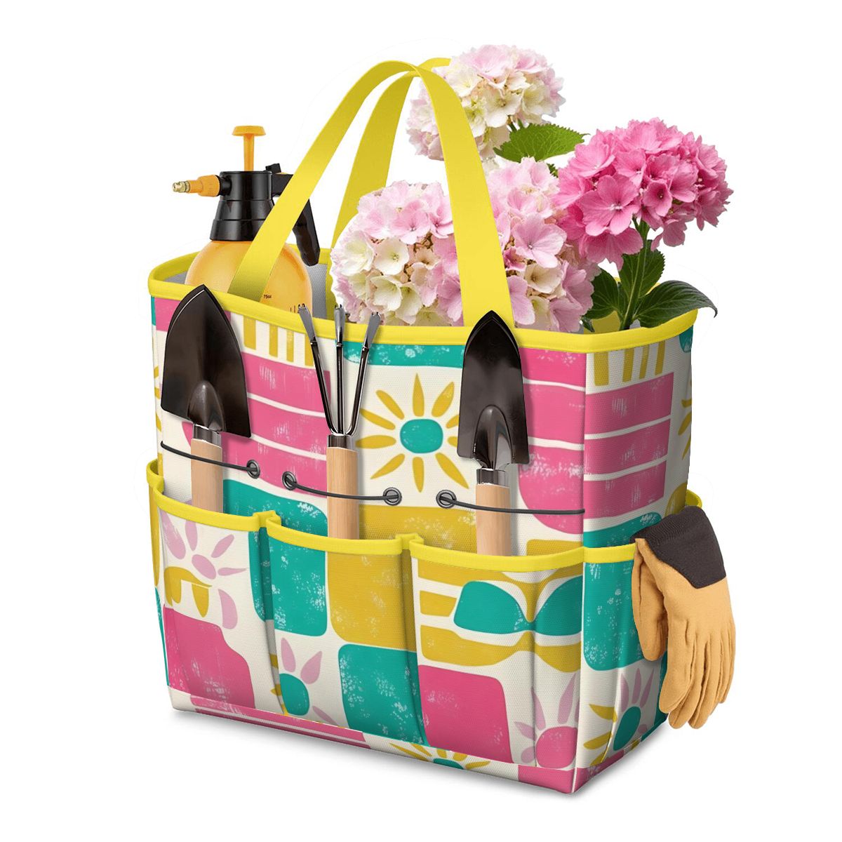 Mid Century Modern Palm Springs Modernism Teal Pink Yellow Garden Tool Bag - Mid Century Modern Gal