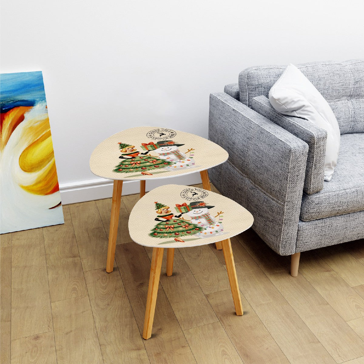 Holiday Nesting Tables, Mid Century Modern Christmas Kitsch - Mid Century Modern Gal
