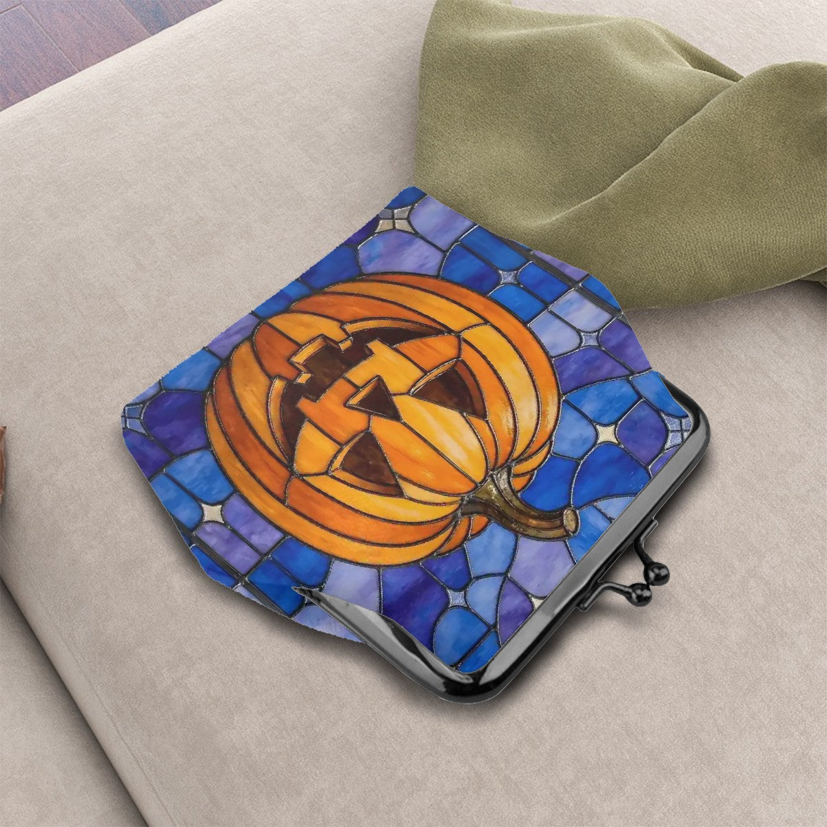 Halloween Stained Glass Style Jack-o&
