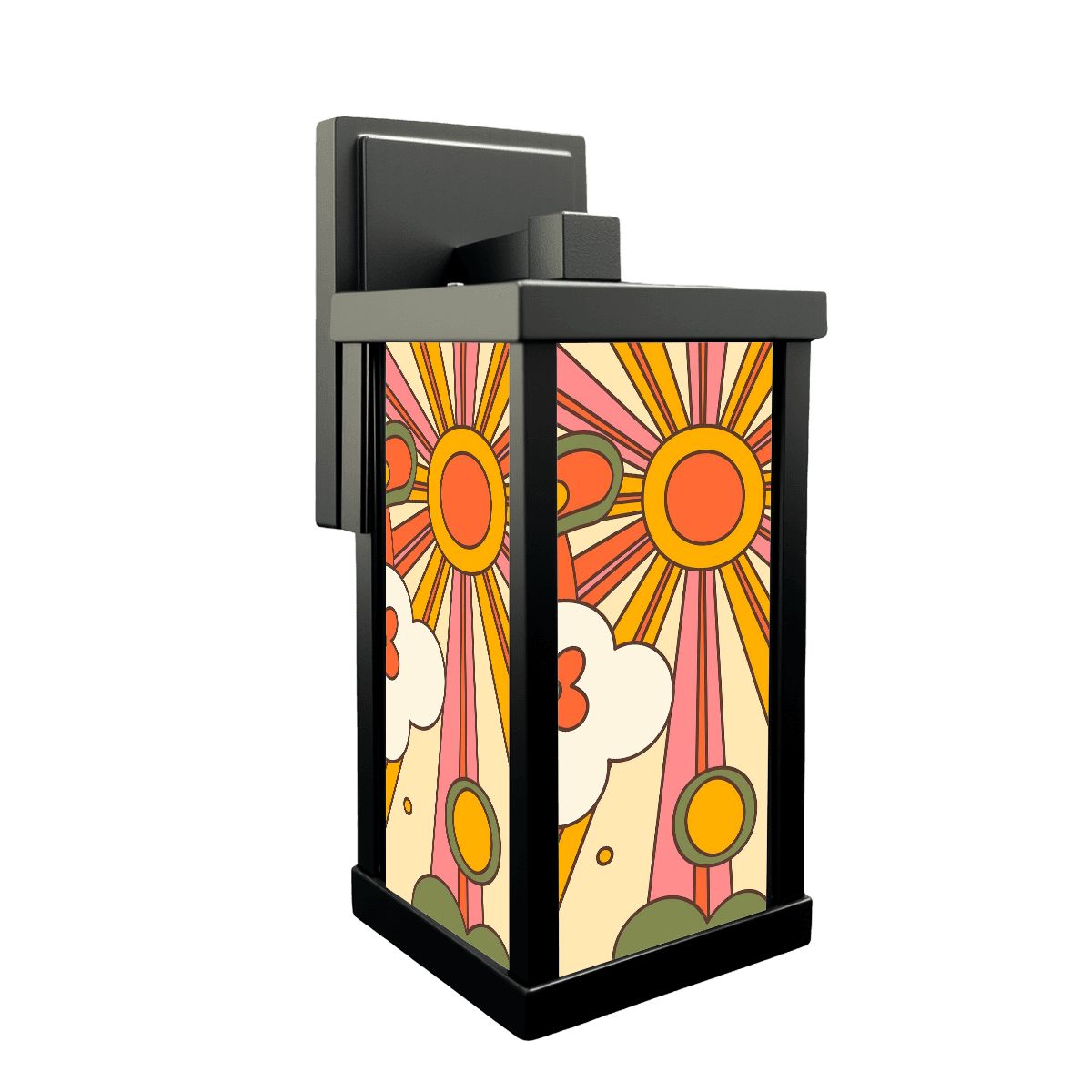 Retro Rays Groovy 70s Sunshine Mid Mod Patio Wall Light - Mid Century Modern Gal