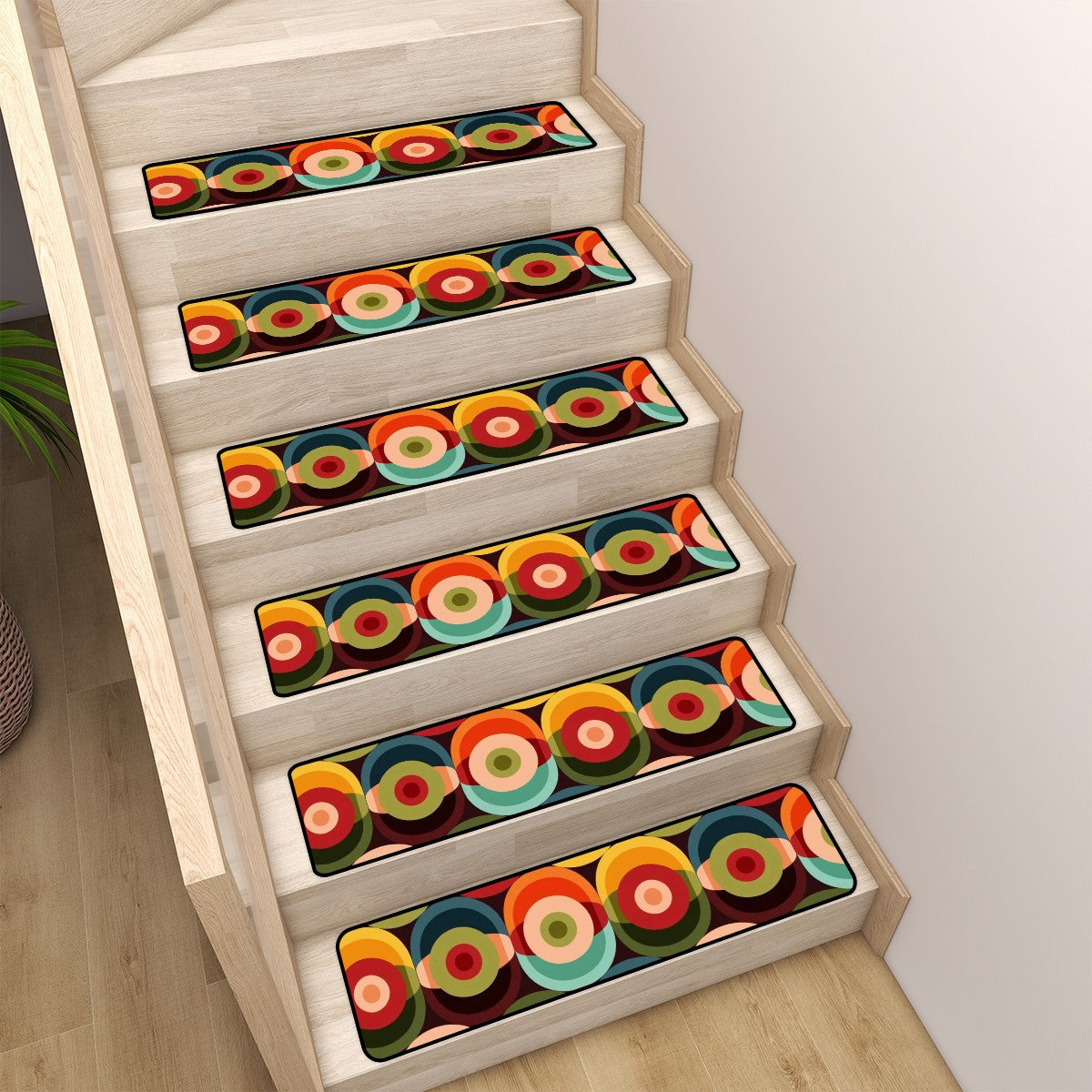 Retro Groovy Mod Stair Carpet Treads - Mid Century Modern Gal