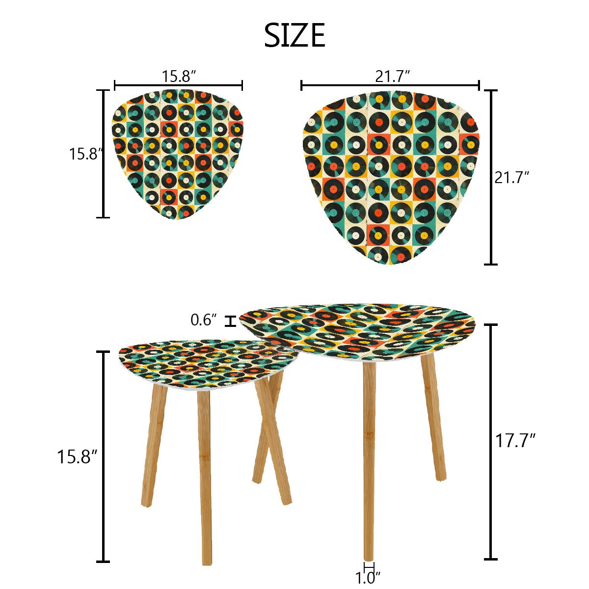 Retro Records, Groovy Mod Nesting Tables - Mid Century Modern Gal
