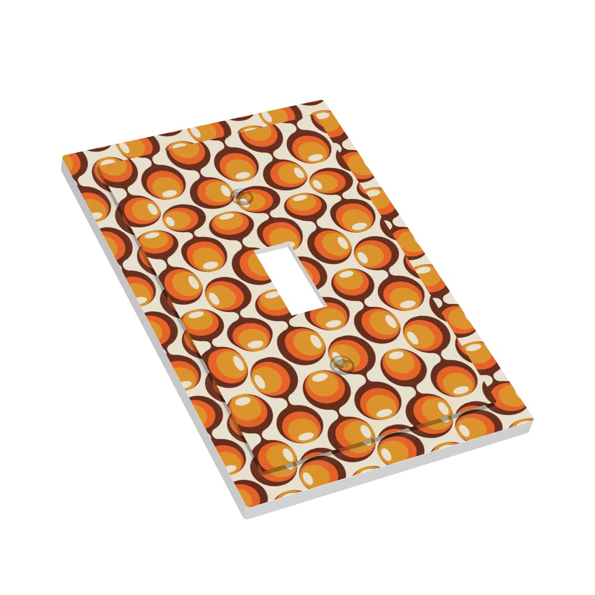 Mid Mod Groovy Space Orbs Modern Switch Cover 1-Gang 1 Toggle - Mid Century Modern Gal