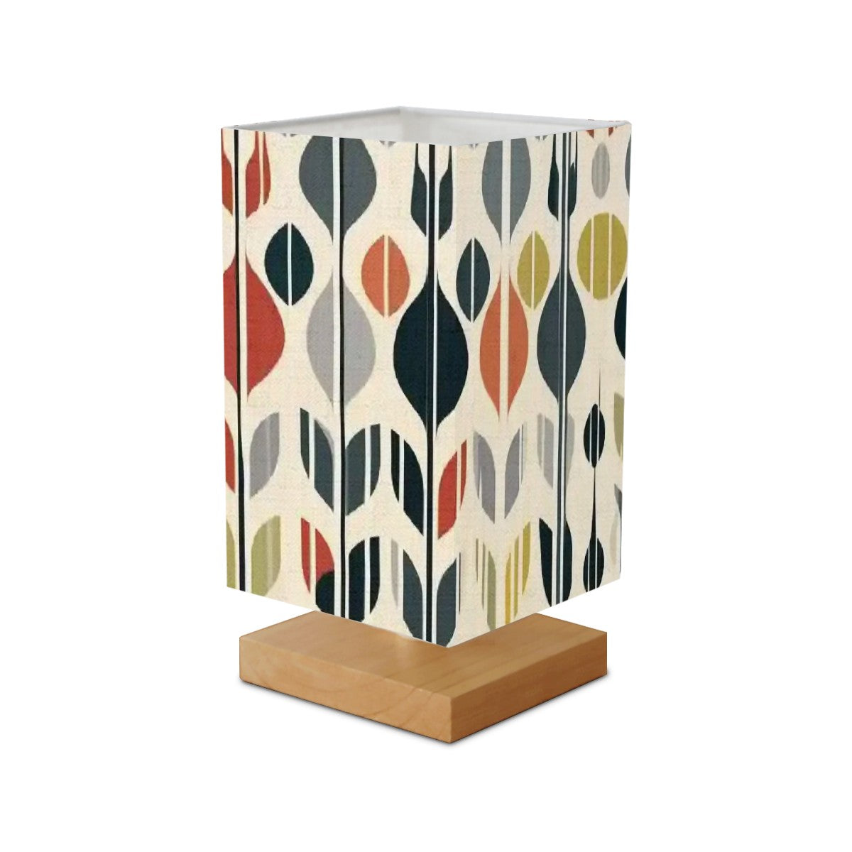 Mid Mod Scandinavian Designed, Retro Square Table Lamp - Mid Century Modern Gal