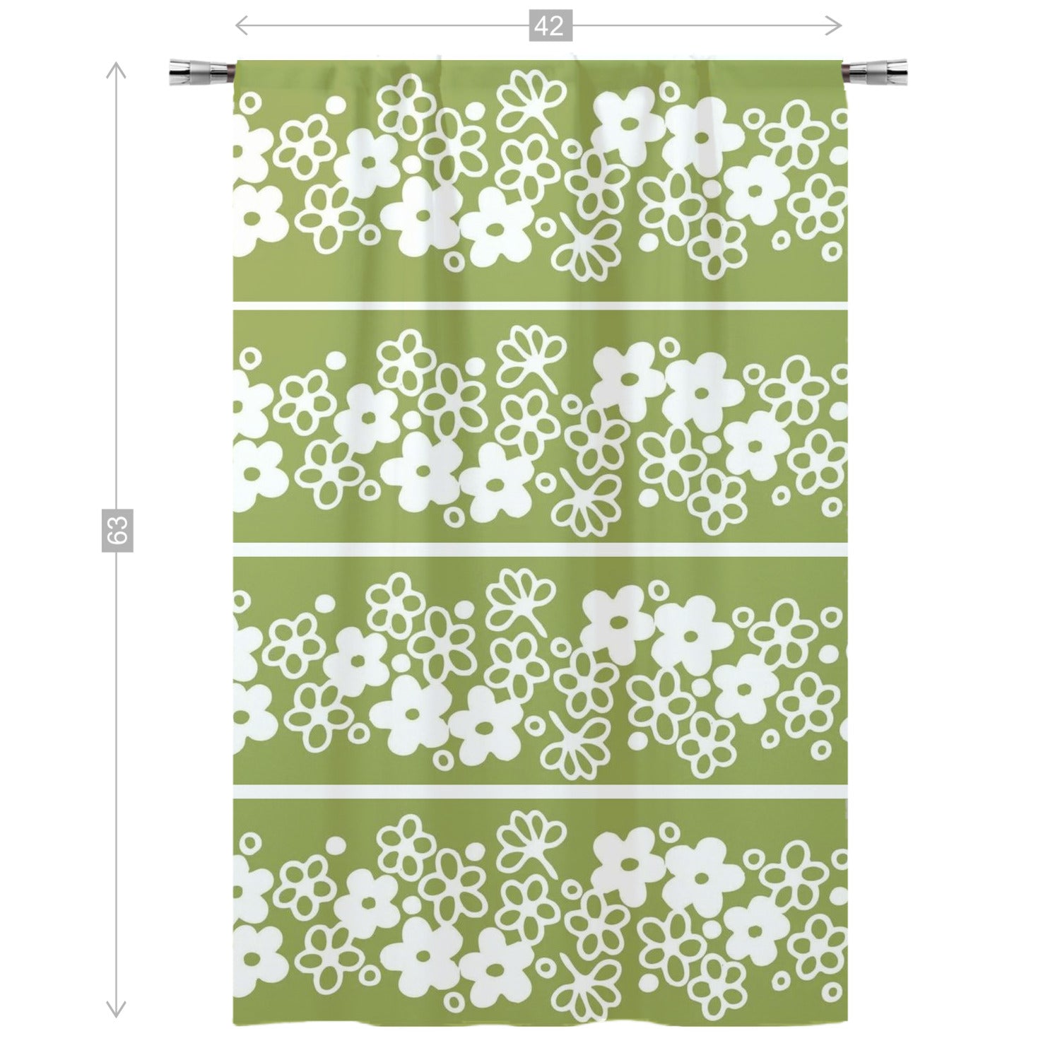 Pyrex Crazy Daisy Single Panel Curtain - Mid Century Modern Gal