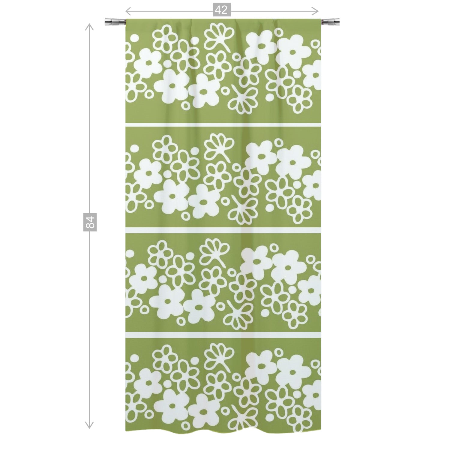 Pyrex Crazy Daisy Single Panel Curtain - Mid Century Modern Gal
