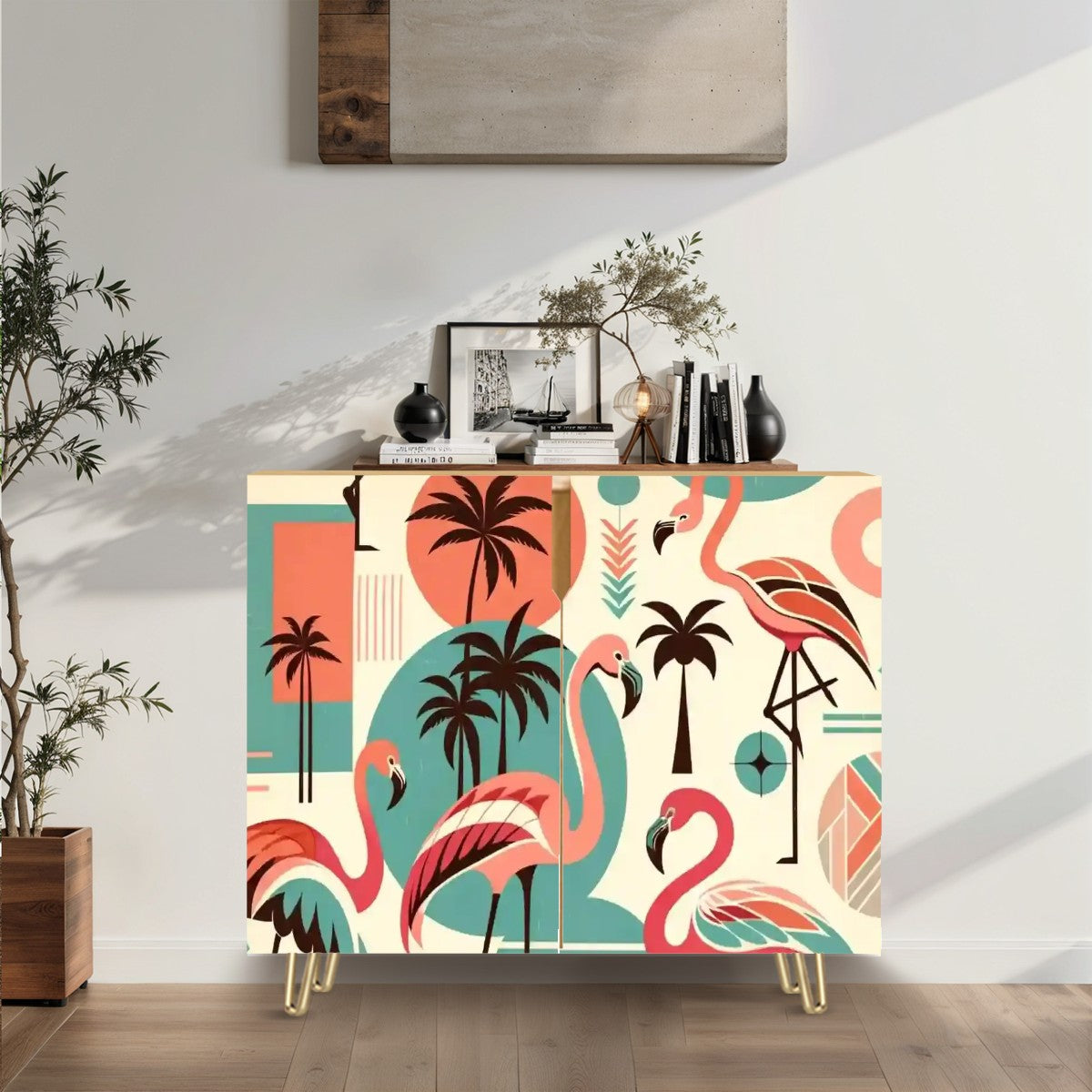 Palm Springs California Mid Century Modern Decor Wooden Storage Cabinet - Mid Century Modern Gal