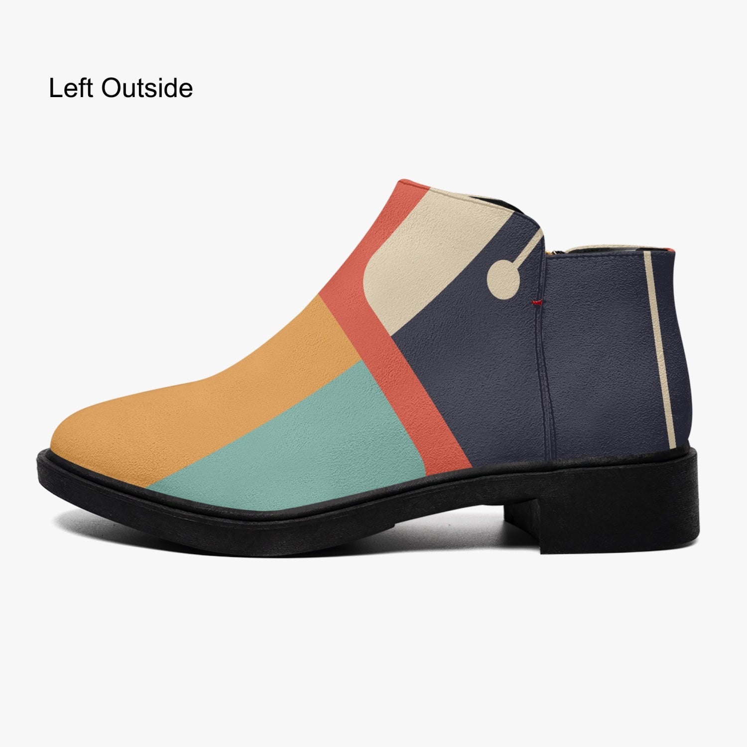 Mid Century Modern Fashion Shoe Boots With Kitschy Atomic Cat On Heel - Mid Century Modern Gal