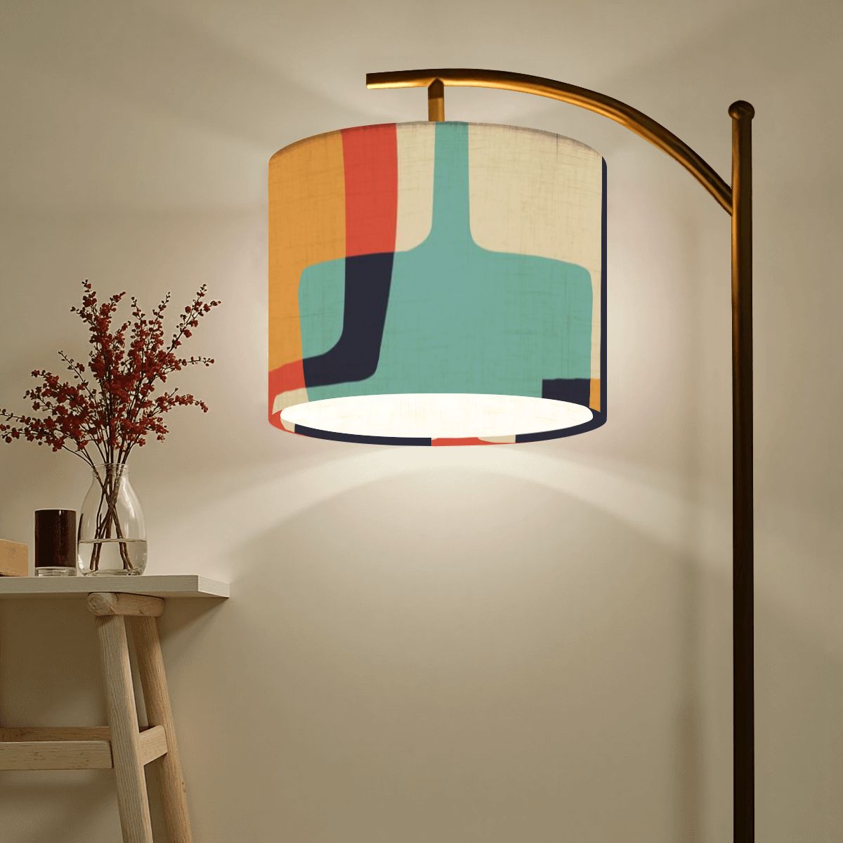 Mid Century Modern Geometric Mod Designed Modern Lamp SHADE ONLY - For Arc Floor Lamps Only - Mid Century Modern Gal