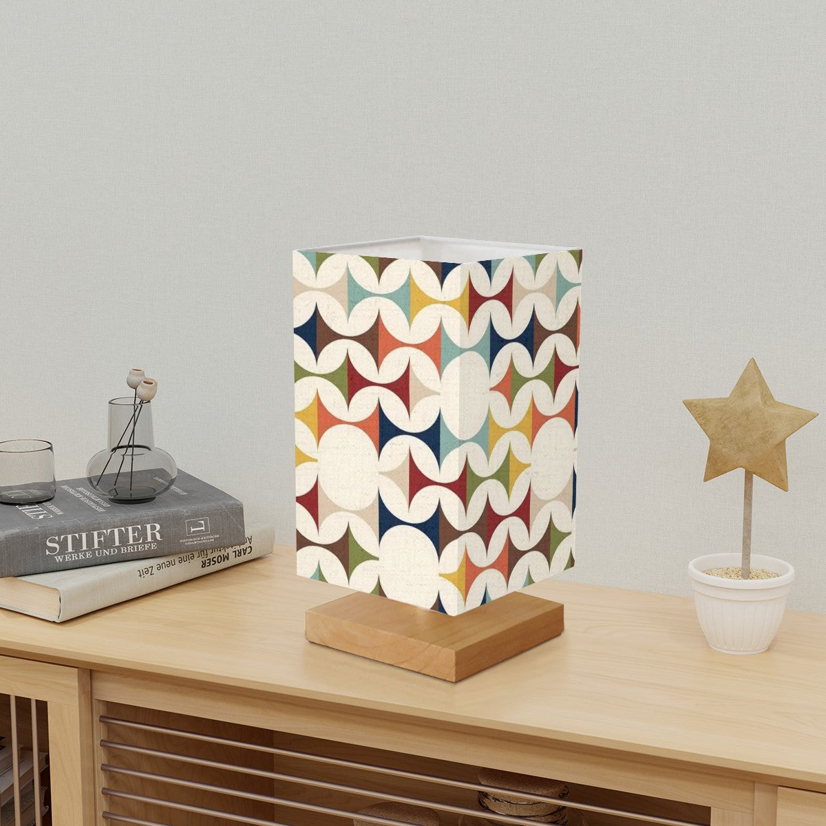 Scandinavian Modern Danish Mid Mod Square Table Lamp - Mid Century Modern Gal