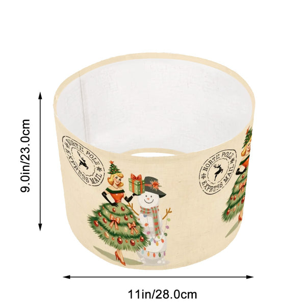 Mid Century Modern Christmas Tree Mod Gal, Winter Festive Holiday Lamp Shade - For Arc Floor Lamps Only