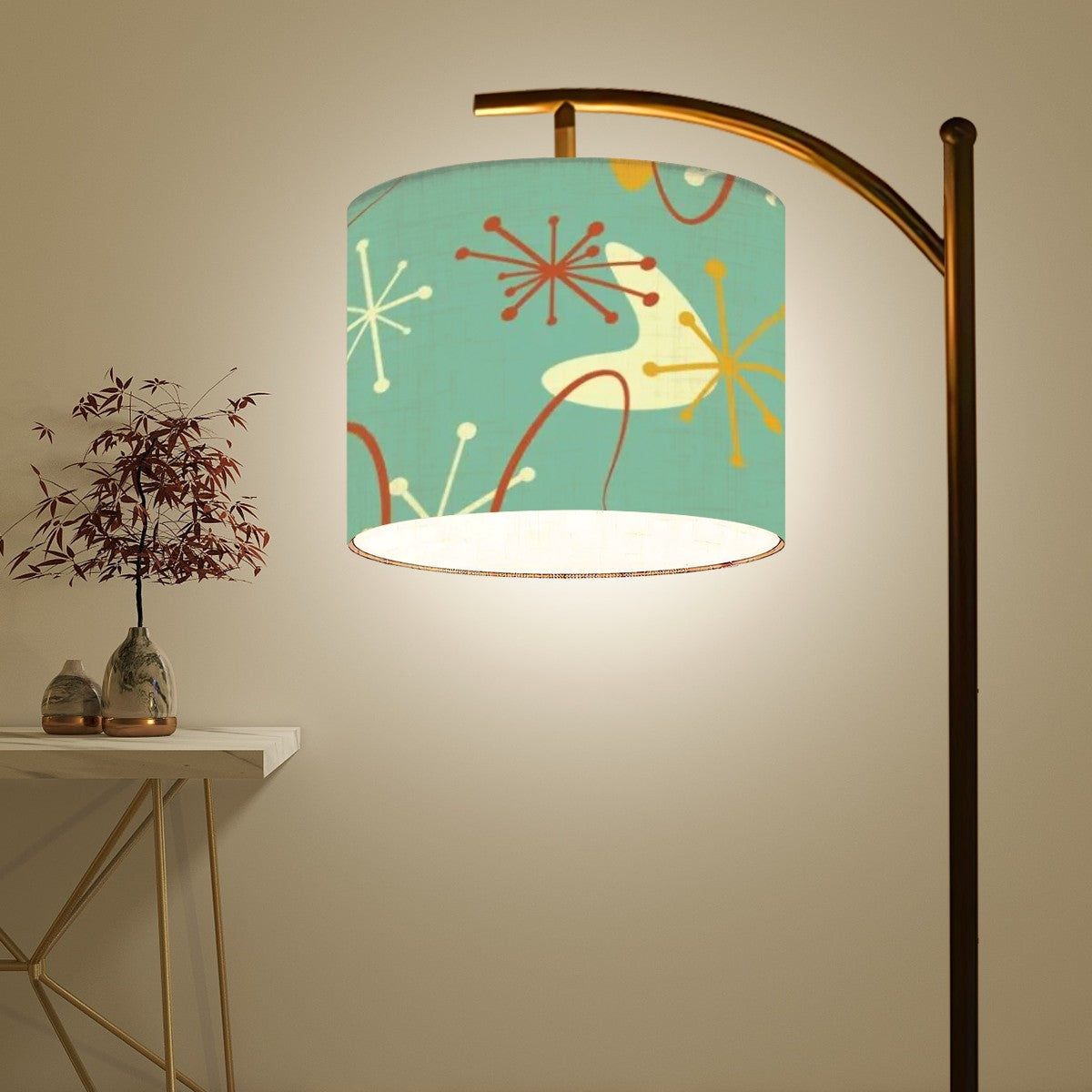 Mid Century Modern Atomic Green Boomerang Arc Floor Lamp Lighting - Mid Century Modern Gal