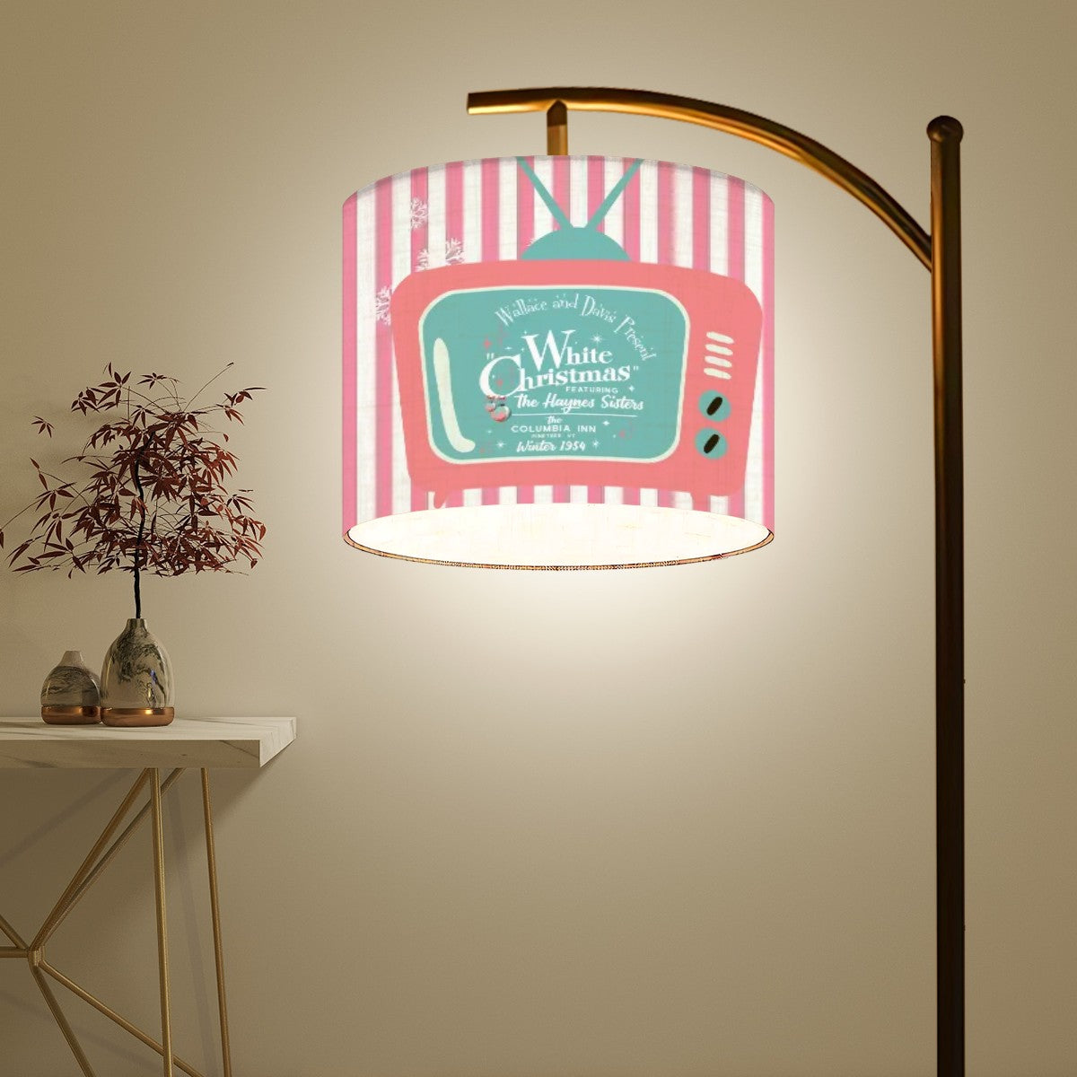 Arc Floor Lamp Shade with Ring (Made in USA) - Mid Century Modern Gal