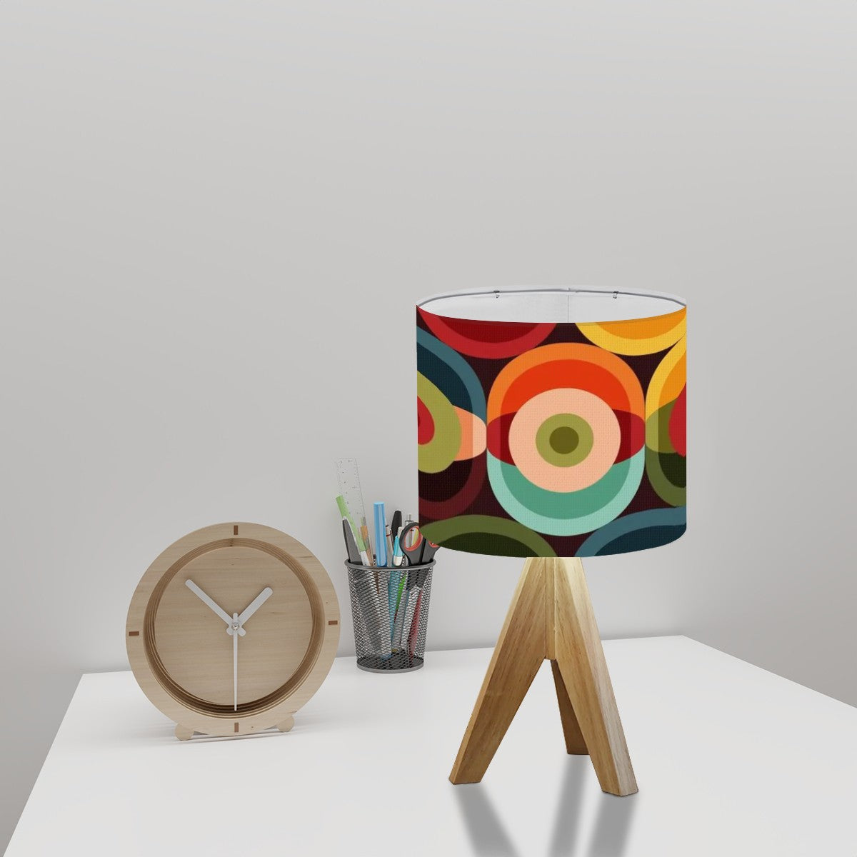 Mid Mod Retro Groovy Orb Side Table, Office Tripod Table Lamp - Mid Century Modern Gal