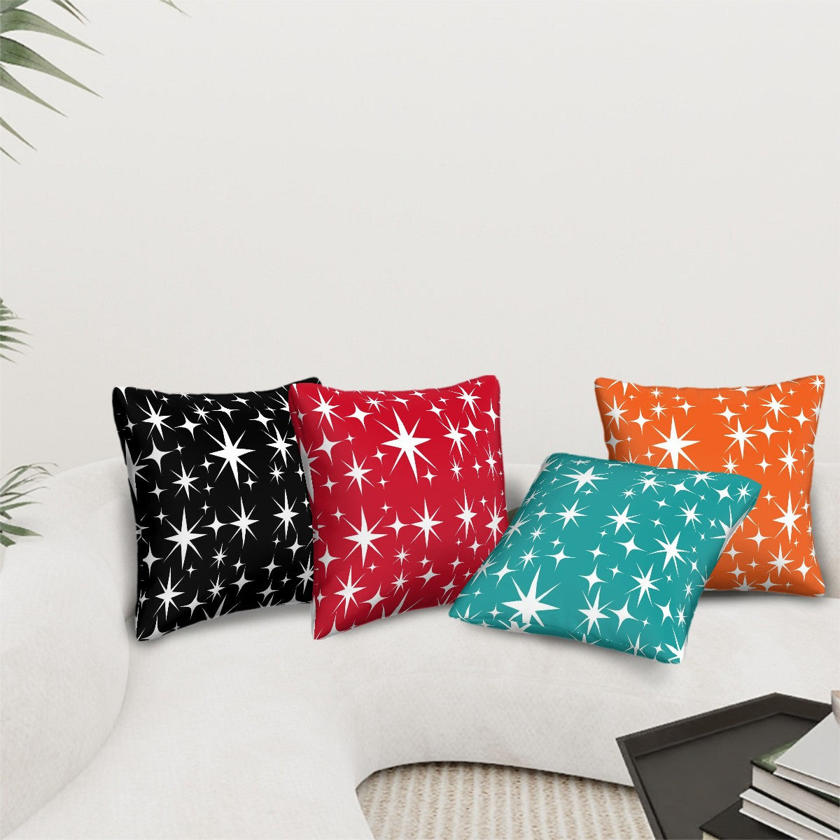 Mid Century Modern Atomic Starburst Mid Mod Pillow Covers - Mid Century Modern Gal