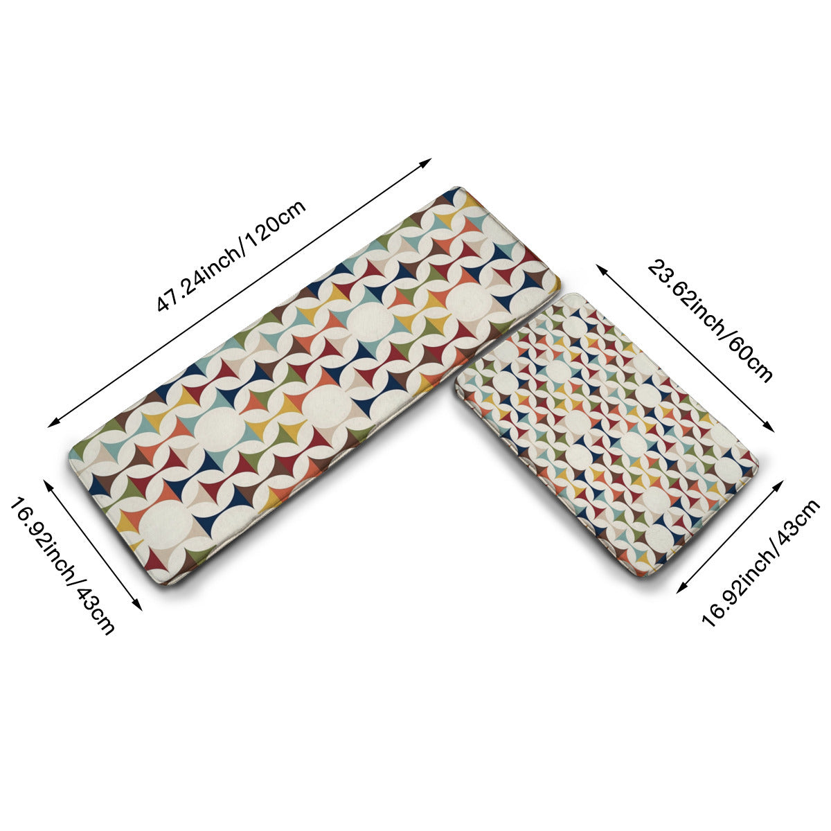Mid Century Modern Scandinavian Designed Kitchen, Bath Heavy Duty Floor Mat - Mid Century Modern Gal