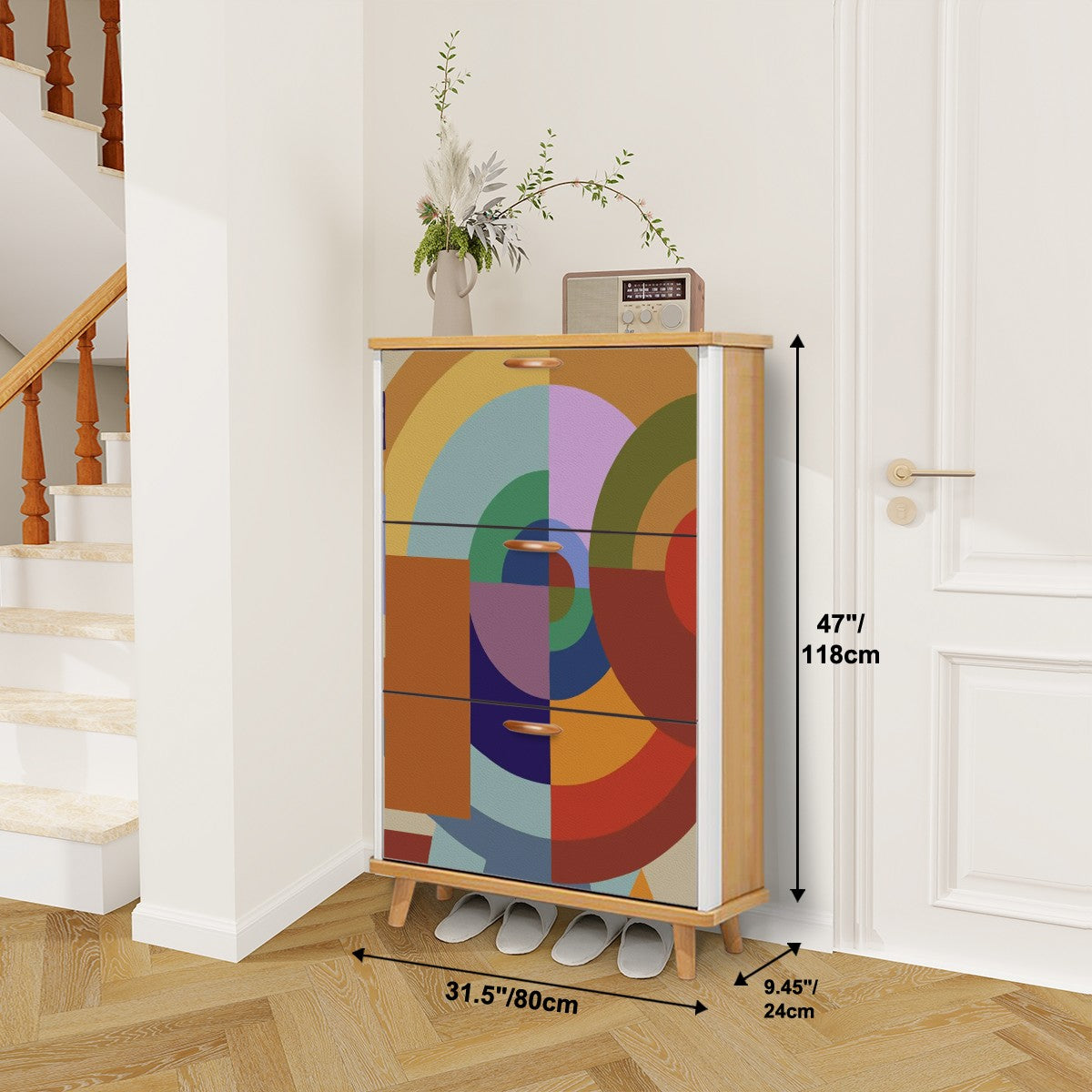 Mid Century Modern Bauhaus Designed Shoe Cabinet - Mid Century Modern Gal