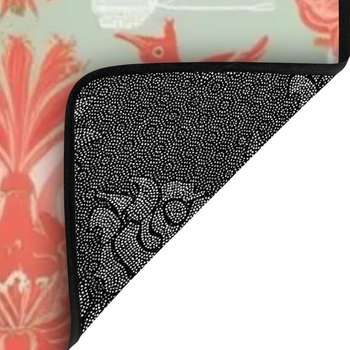 Chinoiserie Elegant Floral, Coral, Green Non Slip Carpet for Stairs Treads - Mid Century Modern Gal