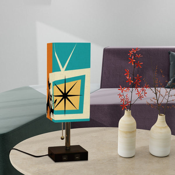 Atomic Cat Space Age Mid Century Modern Table Lamp