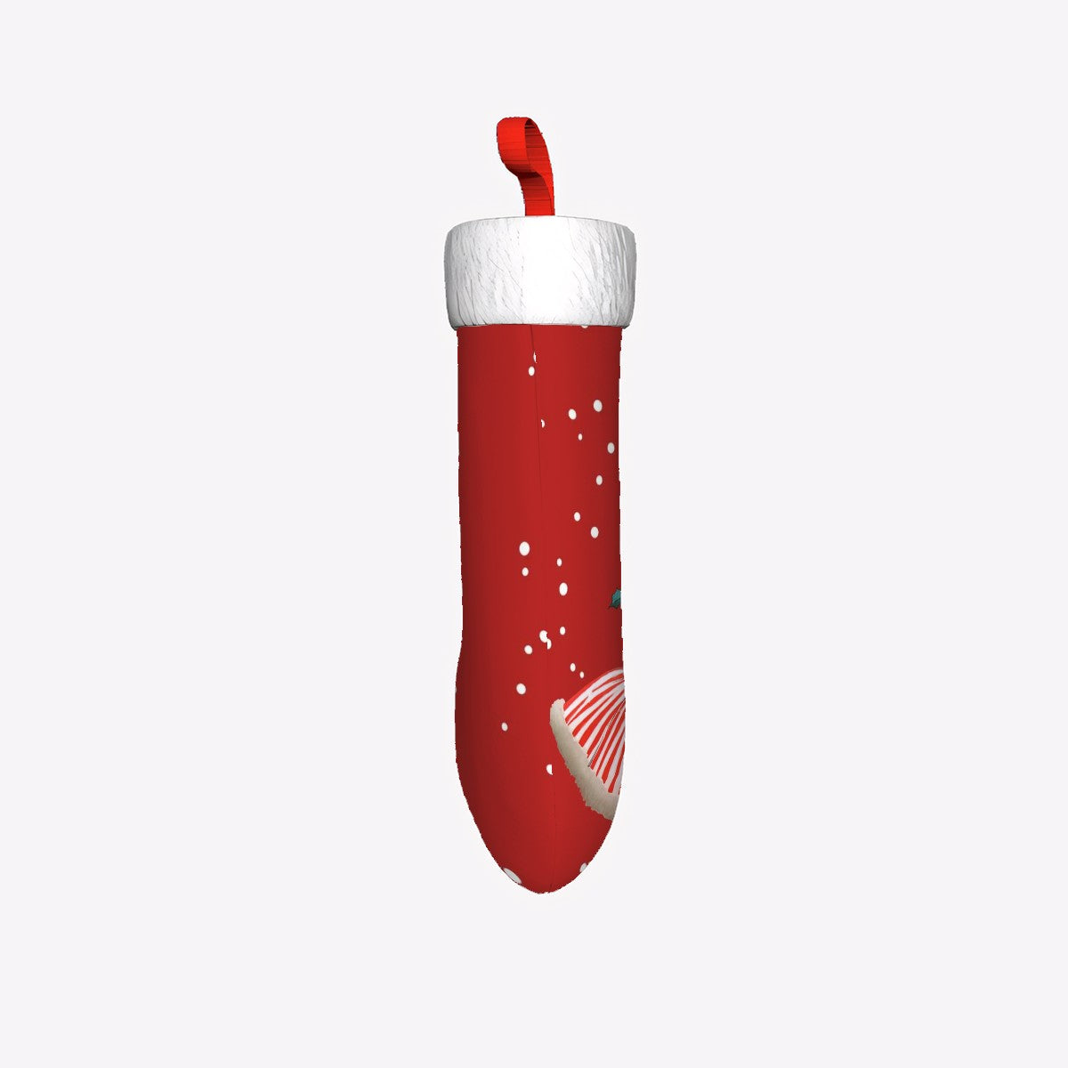 Mid Century Modern 50s Gal, Kitschy Holiday Red Plush Christmas Stocking - Mid Century Modern Gal