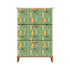 Mid Century Modern Green Yellow Atomic 50s Shoe Cabinet Storage Drawers - Mid Century Modern Gal