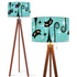Mid Century Modern Tripod Floor Lamp, Atomic Aqua Starburst, Kitschy Quirky Mod Cats - Mid Century Modern Gal