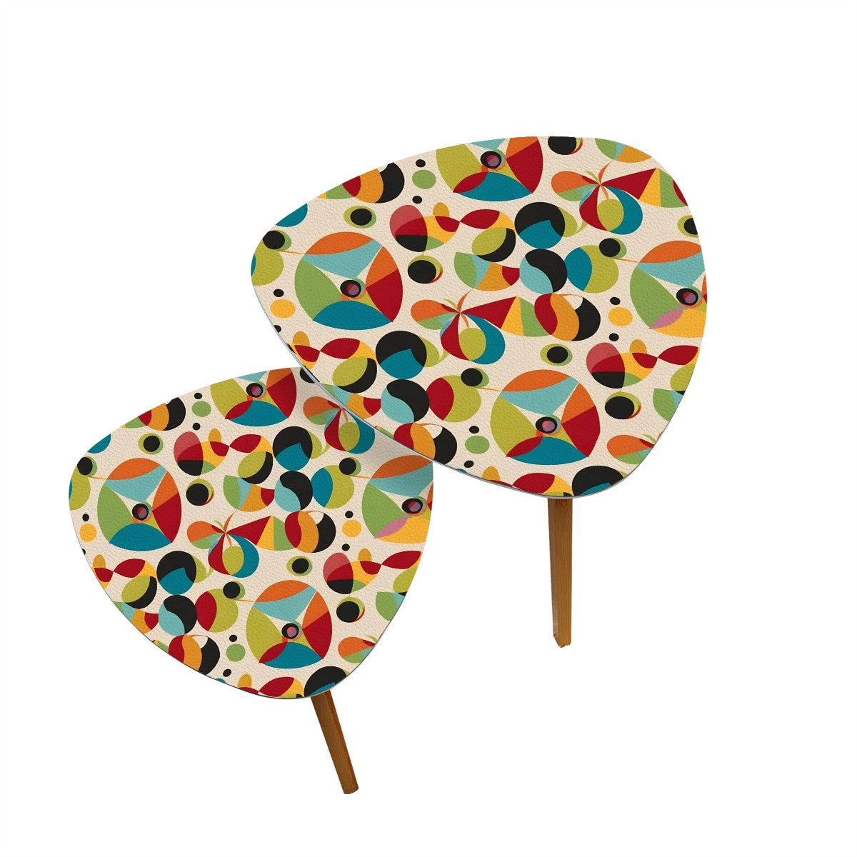 Mid Century Modern Groovy Orbs, Colorful Funky Retro Nesting Tables - Mid Century Modern Gal