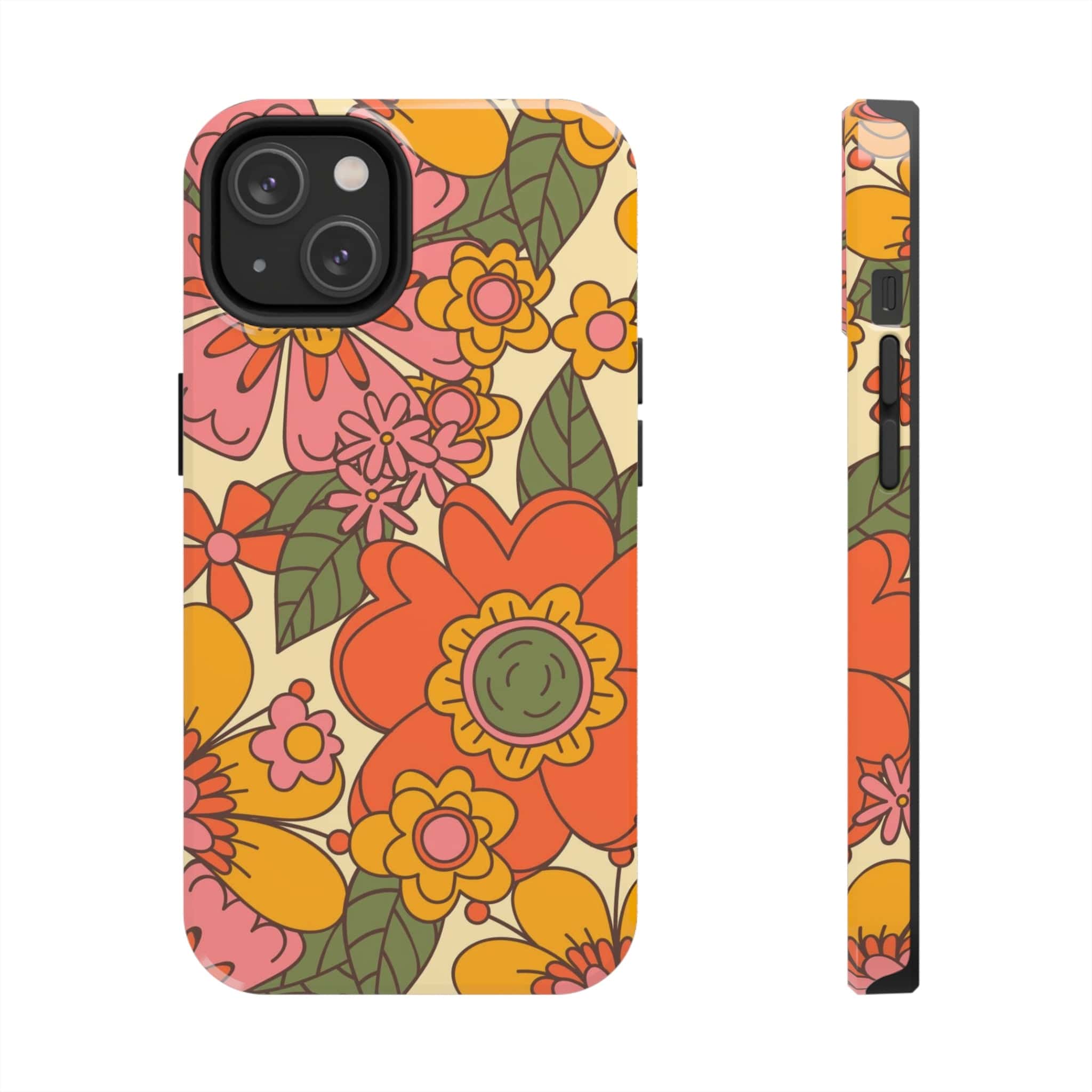 Groovy Retro Flower Power Vintage Inspired Pattern Smart Phones Tough Phone Cases Phone Case