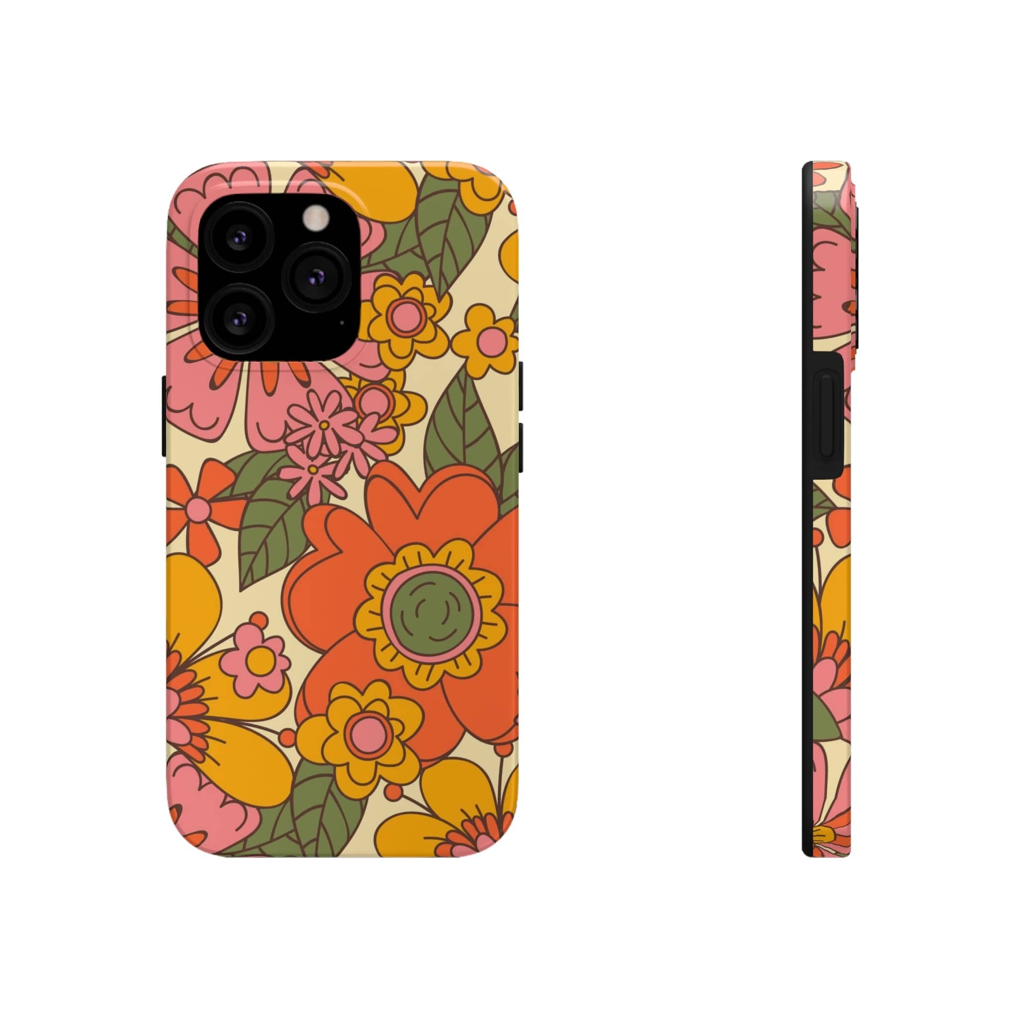 Groovy Retro Flower Power Vintage Inspired Pattern Smart Phones Tough Phone Cases Phone Case