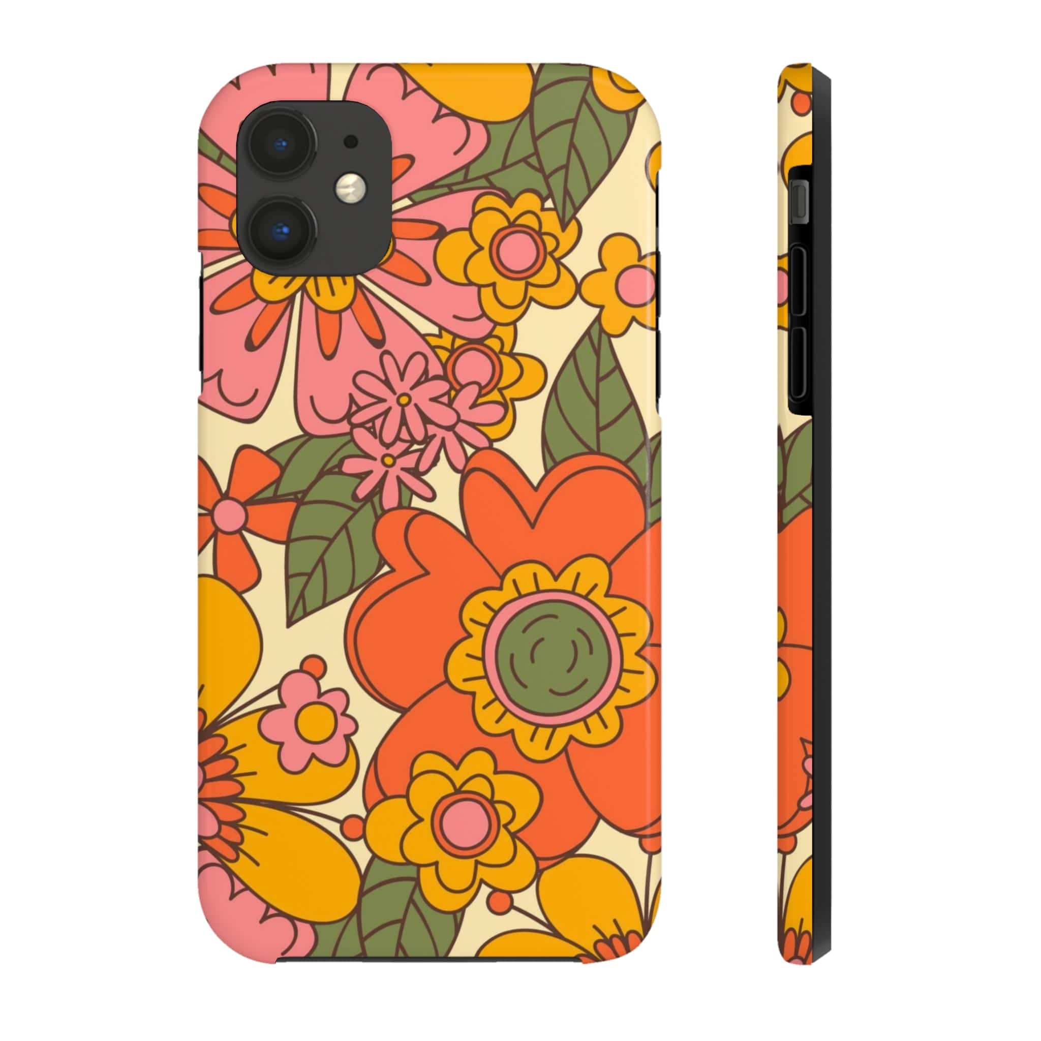 Groovy Retro Flower Power Vintage Inspired Pattern Smart Phones Tough Phone Cases Phone Case