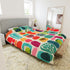 Mid Century Modern, Retro, Geometric Funky FUN, Colorful Design King Or Queen Cozy Comforter - Mid Century Modern Gal
